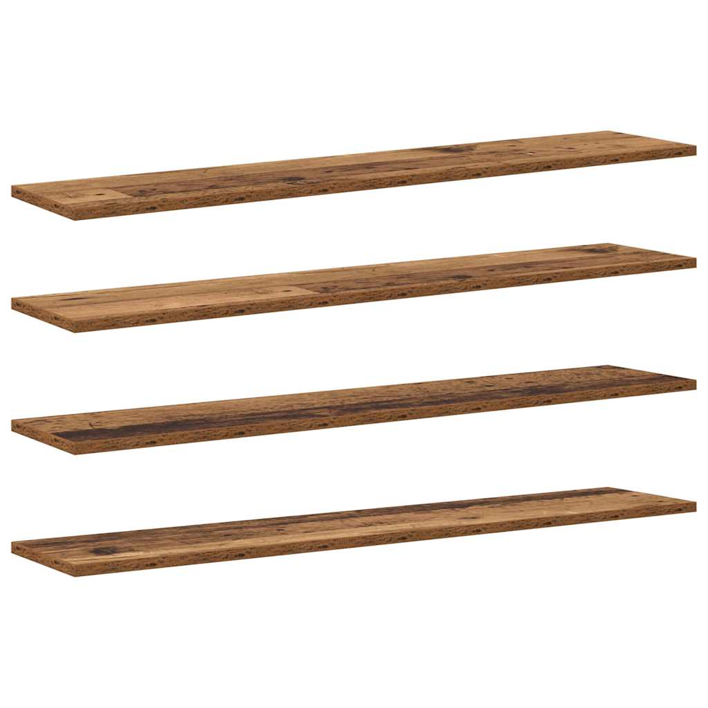 Regalbrett 4 pcs Braun 100 x 20 x 1.5 cm Holzwerkstoff